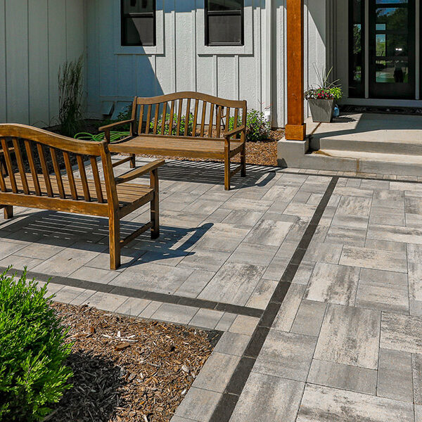 Black Stripe Patio Entry