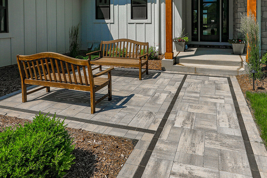 Black Stripe Patio Entry