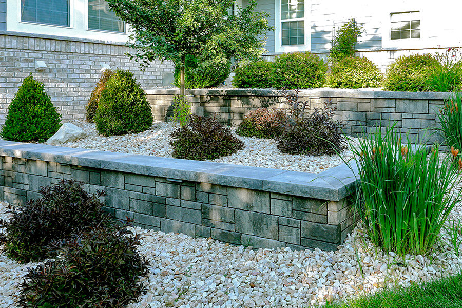 Tiered Planter Retaining Wall