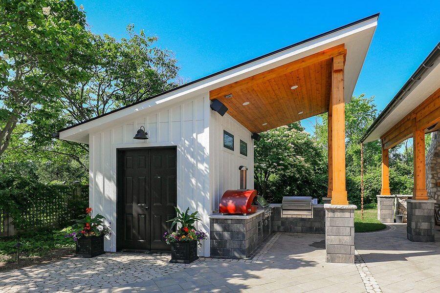 Custom Angled-Roof Storage Shed