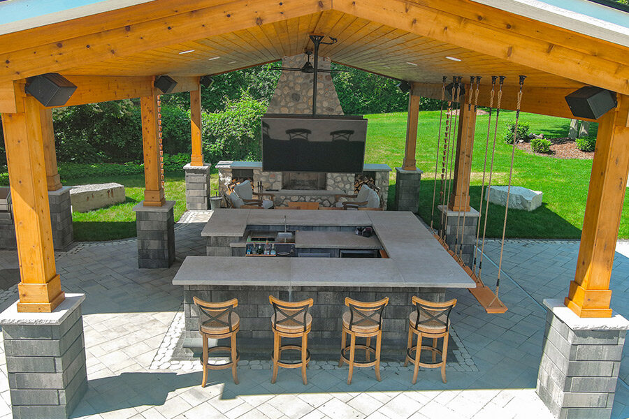 Ultimate Pavilion with Swings and Entertainment