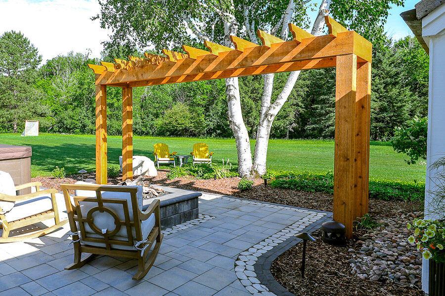 Custom Pergola for a Swinging Daybed