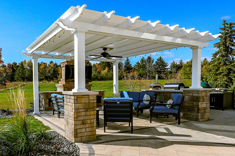 Heartland Pergola with Fireplace