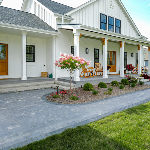 Front Walkway with Garden Inlays
